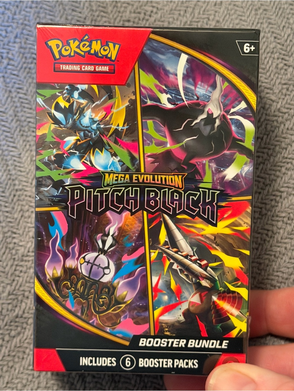 New Sealed Pokemon Mega Evolution Pitch Black 6 Pack Booster Bundle